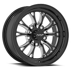 1 Boyd Coddington 17x4.5 5X4.50 -24 BC3 Bristol Gloss Black / Milled Spokes Whee - Bild 1 von 3