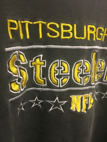 Vintage Majestic Pittsburgh Steelers NFL Embroidered Sweatshirt 2XL #4885 - Picture 3 of 10