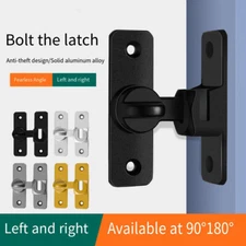 Door Latch Lock Heavy Duty Sliding 90/180 Degree Flip Gate Latches