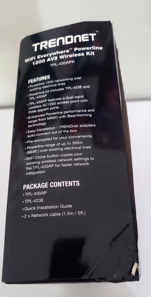 Acceso inalámbrico TRENDnet Wi-Fi Everywhere Powerline 1200 AV2 doble banda AC1200 Foto 2 de 3