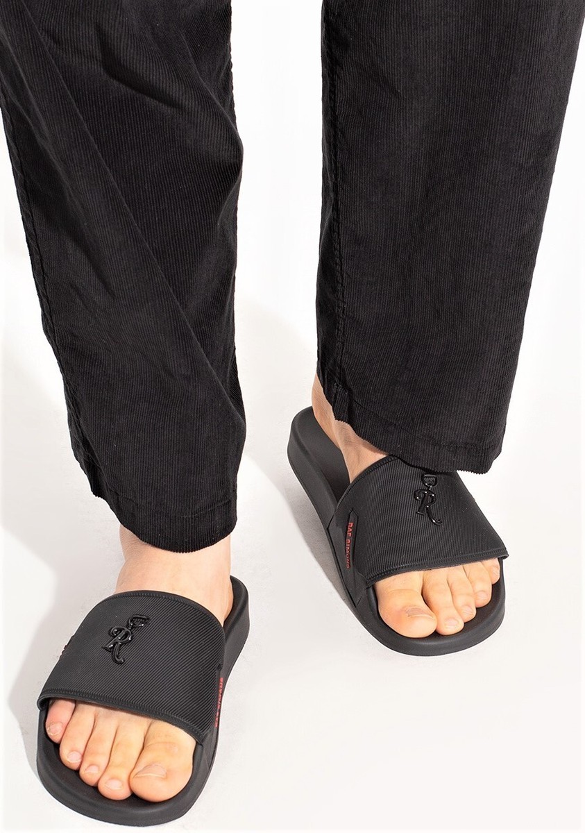 RAF SIMONS 'Astra' Logo Slide Men's Slip-On Pool Shoe Blk