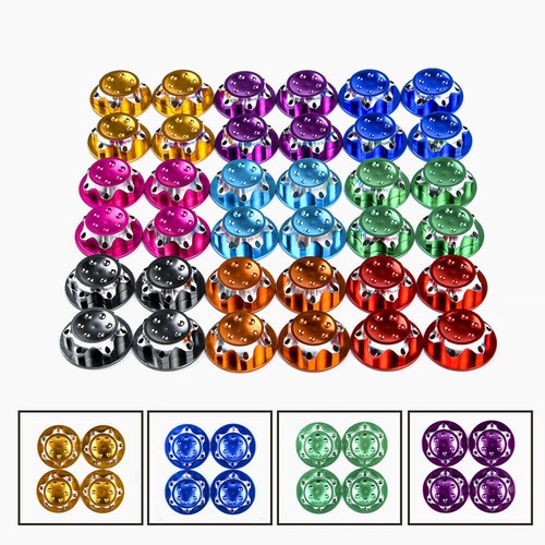 4PCS Metal Wheel Hub Cover Antidust Cover hex Nut Adapter For 1/8 RC Model car - Picture 1 of 22