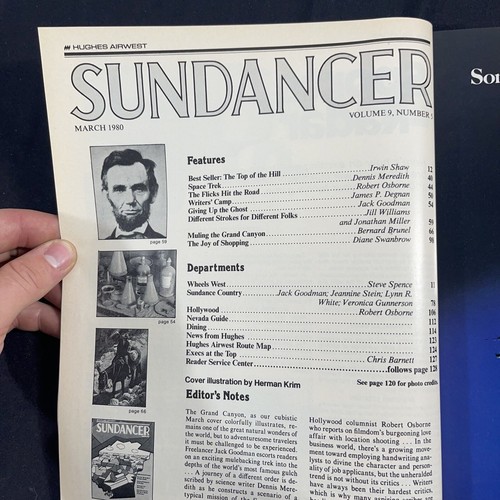 Vintage Hughes Airwest Sundancer Inflight Magazine March 1980 Grand Canyon - Picture 2 of 12