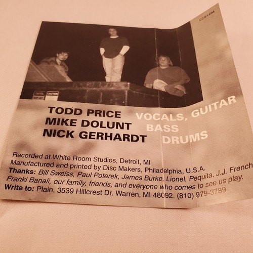 Plain 1994 Couch Corridor Records Detroit Rock Music Band Private Press Cassette - Picture 13 of 24