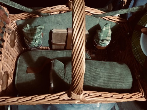 PICNIC TIME Somerset Sage Deluxe Blanket, Soft Cooler Bag, Wine & Cheese - Picture 20 of 23