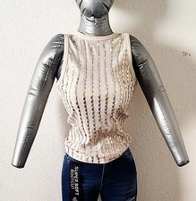 LC sequence no sleeve sequence beige/ tan size Medium