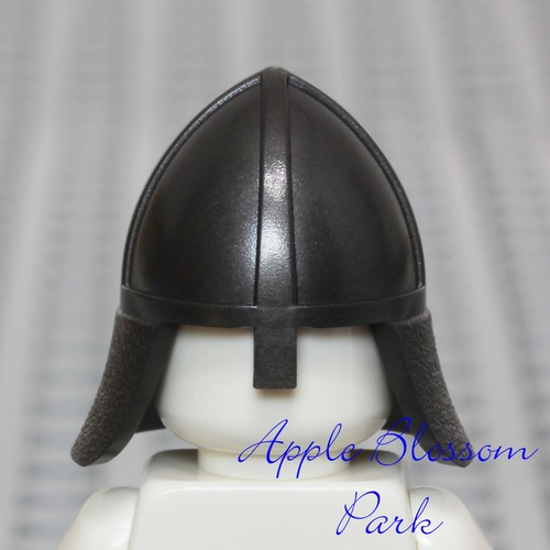 NEW Lego Kingdoms Dark Pearl GRAY HELMET - Castle Knight Head Gear w/nose guard - Picture 1 of 9