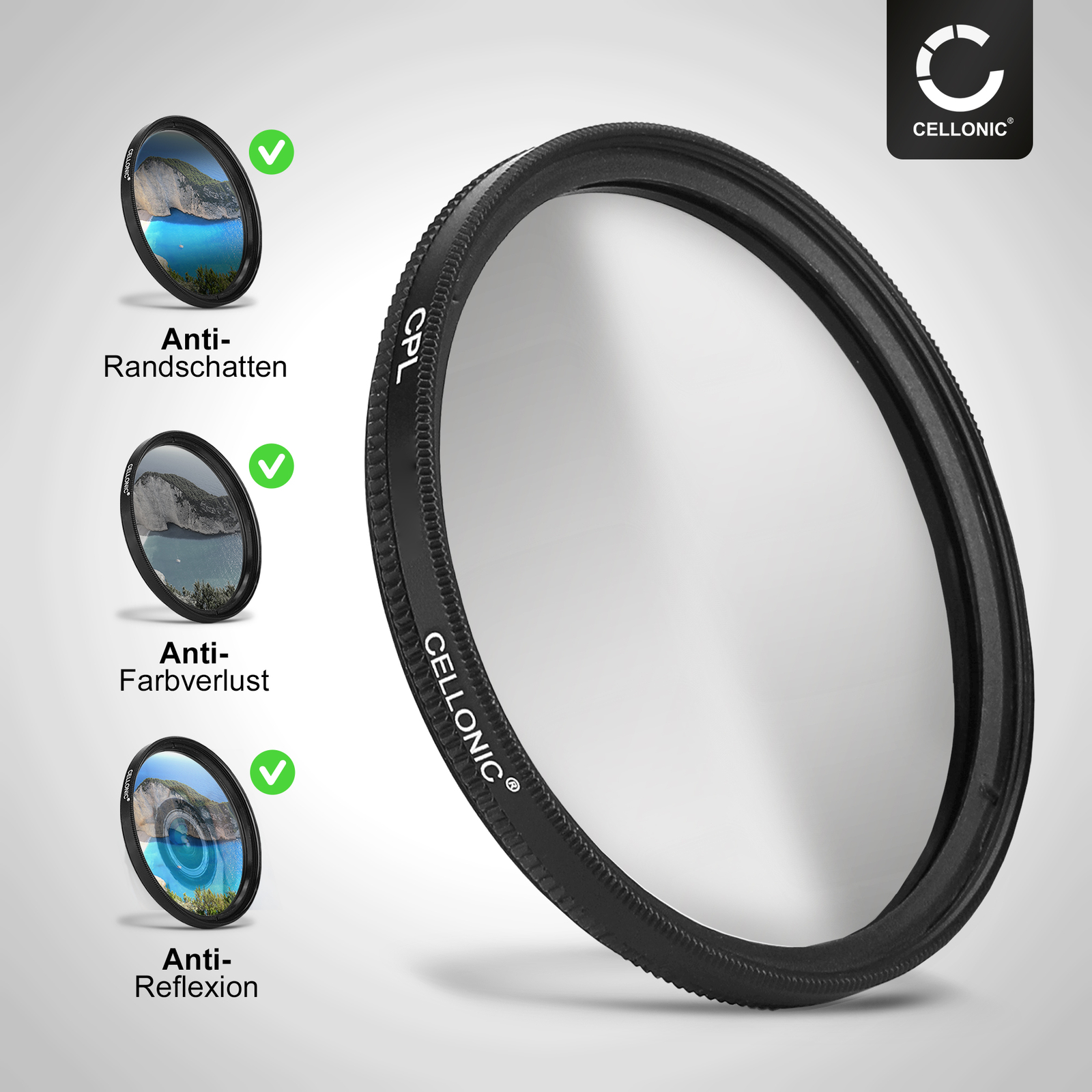 Zirkularer Polarisationsfilter für Canon TS-E 24mm f3.5L II, 82mm Filtergewinde