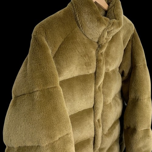 BAPE A BATHING APE OG Faux Fur Down Jacket (Tan) | L vtg puffer - Picture 4 of 9