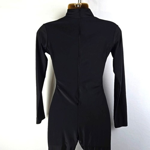 Speerise Damen High Neck Back Zip Einteiler Ganzkörper Schwarz Catsuit Gr. L - Bild 5 von 10