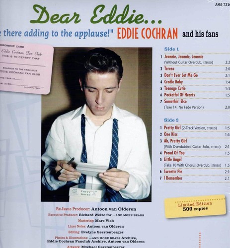 Cochran, Eddie: Dear Eddie... - 25cm/10" LP - Bild 2 von 2