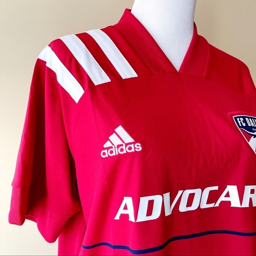 Camiseta de fútbol primaria Adidas MLS FC Dallas 2020 para hombre talla grande roja azul regalo - Imagen 5 de 11