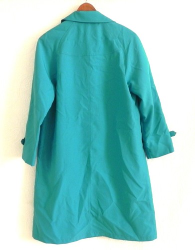 Vtg Misty Harbor Rain Coat Turquoise Button Up Pockets Rain/Stain Repellent 10P - Picture 8 of 10