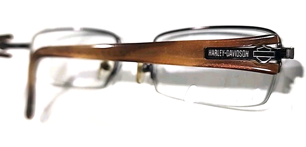 美品 HARLEY-DAVIDSON サングラス ハーフリム ガンメタル Harley Davidson HD425 Black Metal Half Rim Rectangle