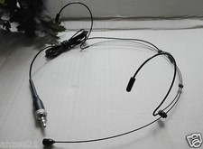 Double ear Headset Microphone for Sennheiser wireless system Headworn Black Mic