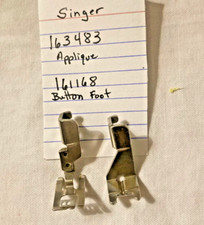 Singer SLANT 161168 Button Presser Foot and 16348 Special Purpose Purpose Foot