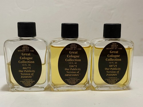 17 VINTAGE CARTER & VAN PEEL VINTAGE PERFUME & COLOGNE SAMPLER GLASS BOTTLE LOT - Picture 2 of 7