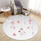 3D White Stars N57 Christmas Game Rug Mat Elegant Photo Carpet Mat An