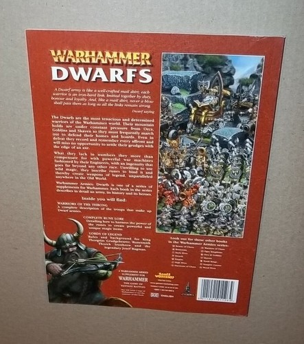 Warhammer Fantasy 6th Edition Dwarfs Army Book NEW - Picture 2 of 2