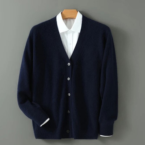 Women's Autumn Winter Cardigan V-Neck Top Cashmere Sweater Long Sleeved Tops - Bild 5 von 30