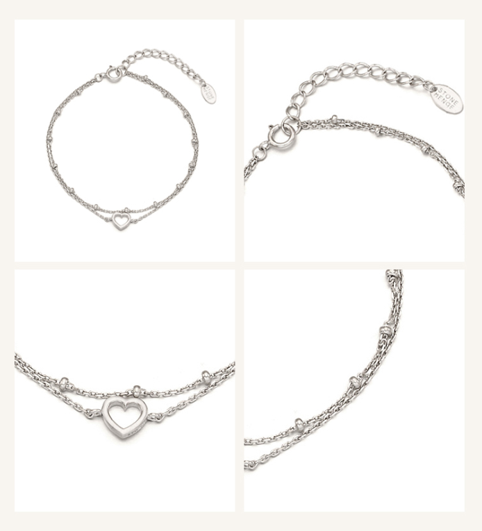 ブレスレット STONEHENgE silver heart bracelet SC1774 StoneHenge Silver Heart Bracelet SC1762 Silver925 Rhodium