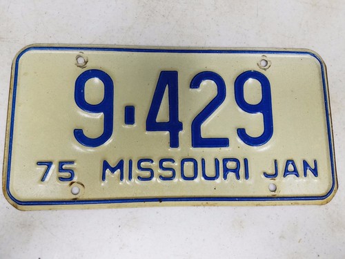1975 Missouri Low Digit 4-Digit License Plate 9-429 - Picture 1 of 1