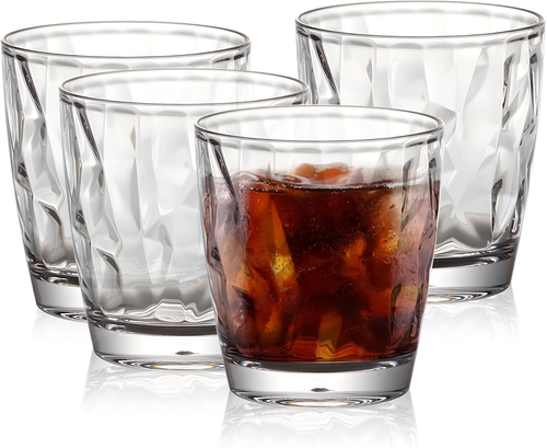 Topsky 10-Ounce Plastic Water Tumblers | Set of 4 Transparent Unbreakable Drinki - Picture 9 of 12