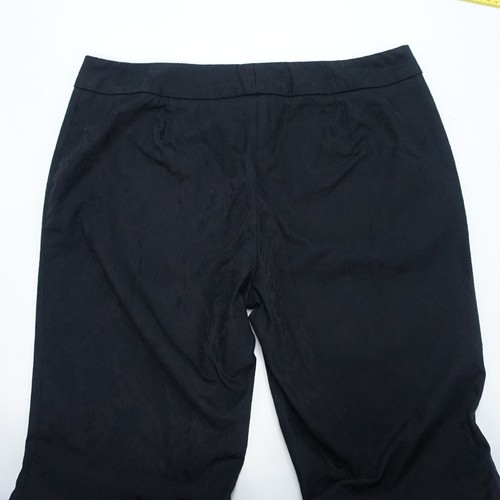 INC International Concepts Pants Womens 14 Black Texture Cotton Stretch Straight - Picture 7 of 9
