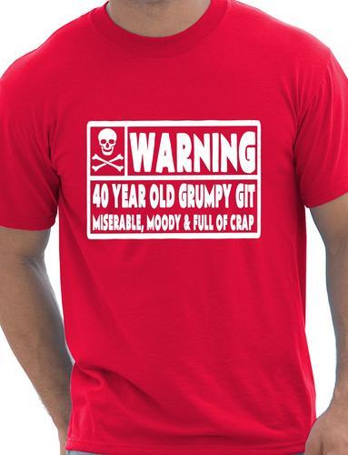 40 Year Old Git Mens Funny 40th Birthday Gift Fathers Day T-Shirt Size S-XXL - Picture 7 of 7