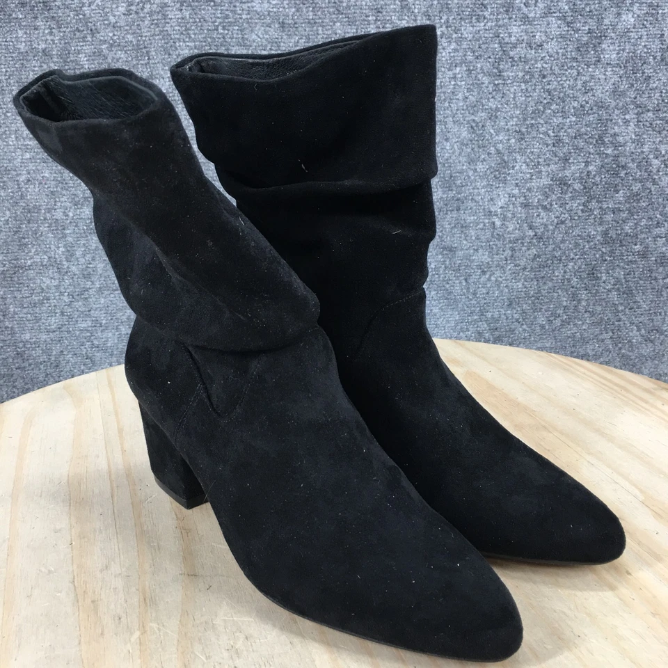 Steven Steve Madden Boots Womens 7.5 M Karalee Heels Ankle Bootie Black Fabric - Image 3 of 4