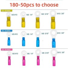 Heat Shrink Ring Terminals Connectors 22-16 16-14 12-10AWG Gauge Crimp Wire