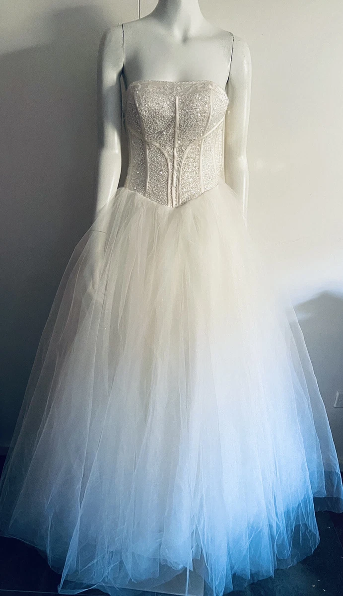 Tulle Princess Fairytale Wedding Dress Deb Dress Size 6 X Small