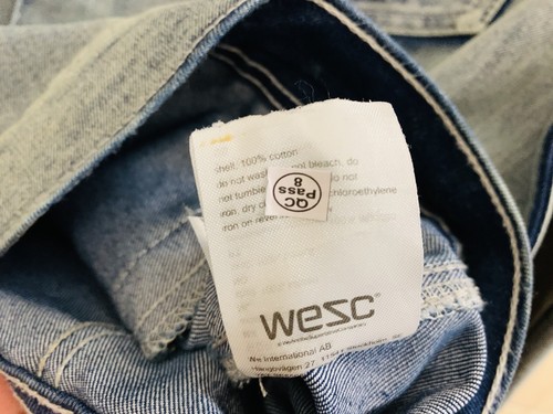WeSC Guilty Pleasures trucker unisex denim jacket NWT at men’s sz M women’s sz L - Picture 9 of 9