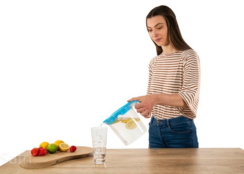 1L Kunststoffkrug mit Deckel Maßmarkierungen Wassersäfte Milch Kühlschrank Türkrug - Bild 25 von 31