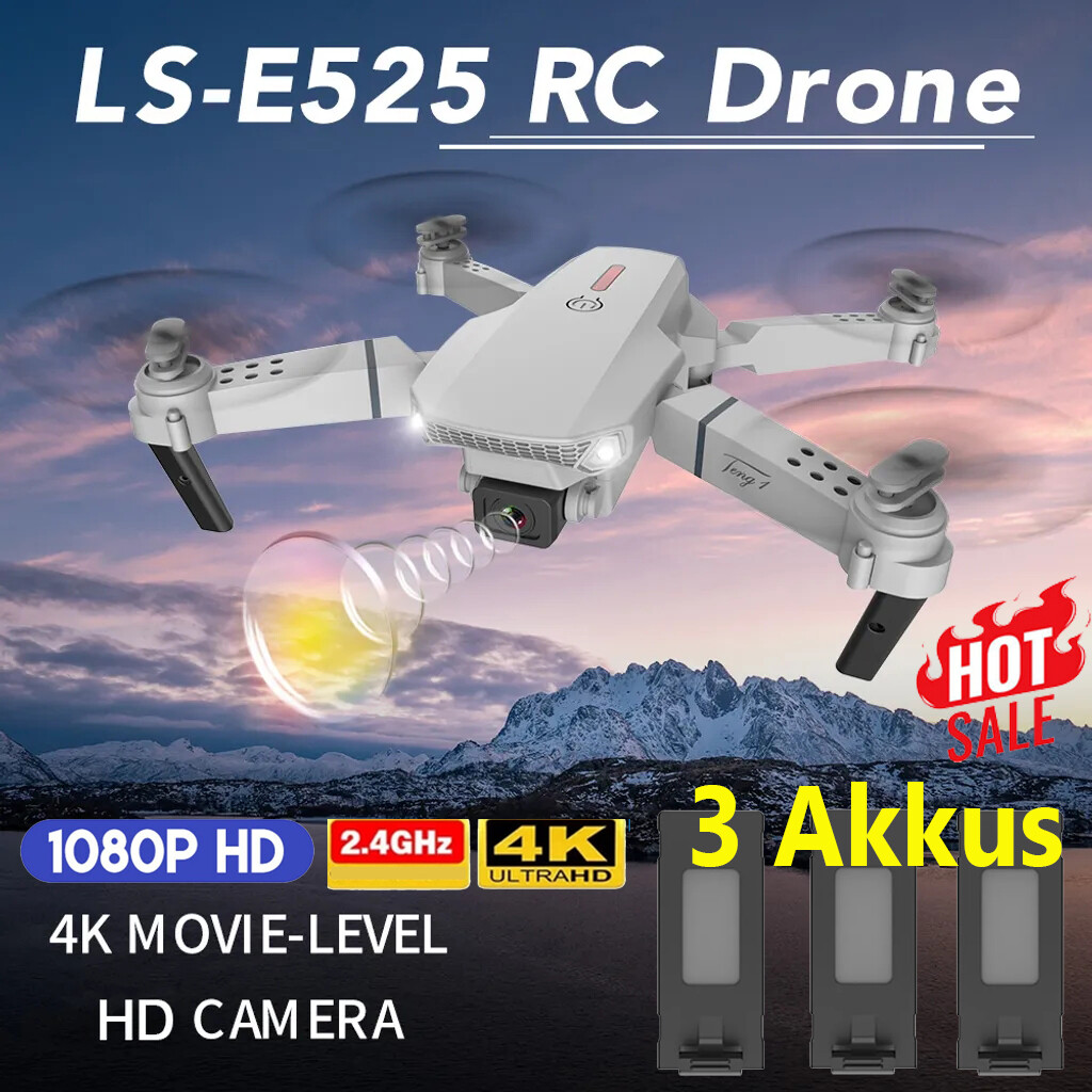 Faltbar WIFI FPV Drohne Mit 4K Kamera Mini Selfie Quadrocopter RC Drone 3AKKUS