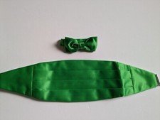 Boys Cummerbund and Bowtie In Bright Green