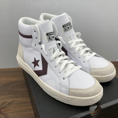 Converse Pro Blaze Classic 90er Schuhe Herren Mid White Bloodstone Burgundy A08644C - Bild 5 von 13