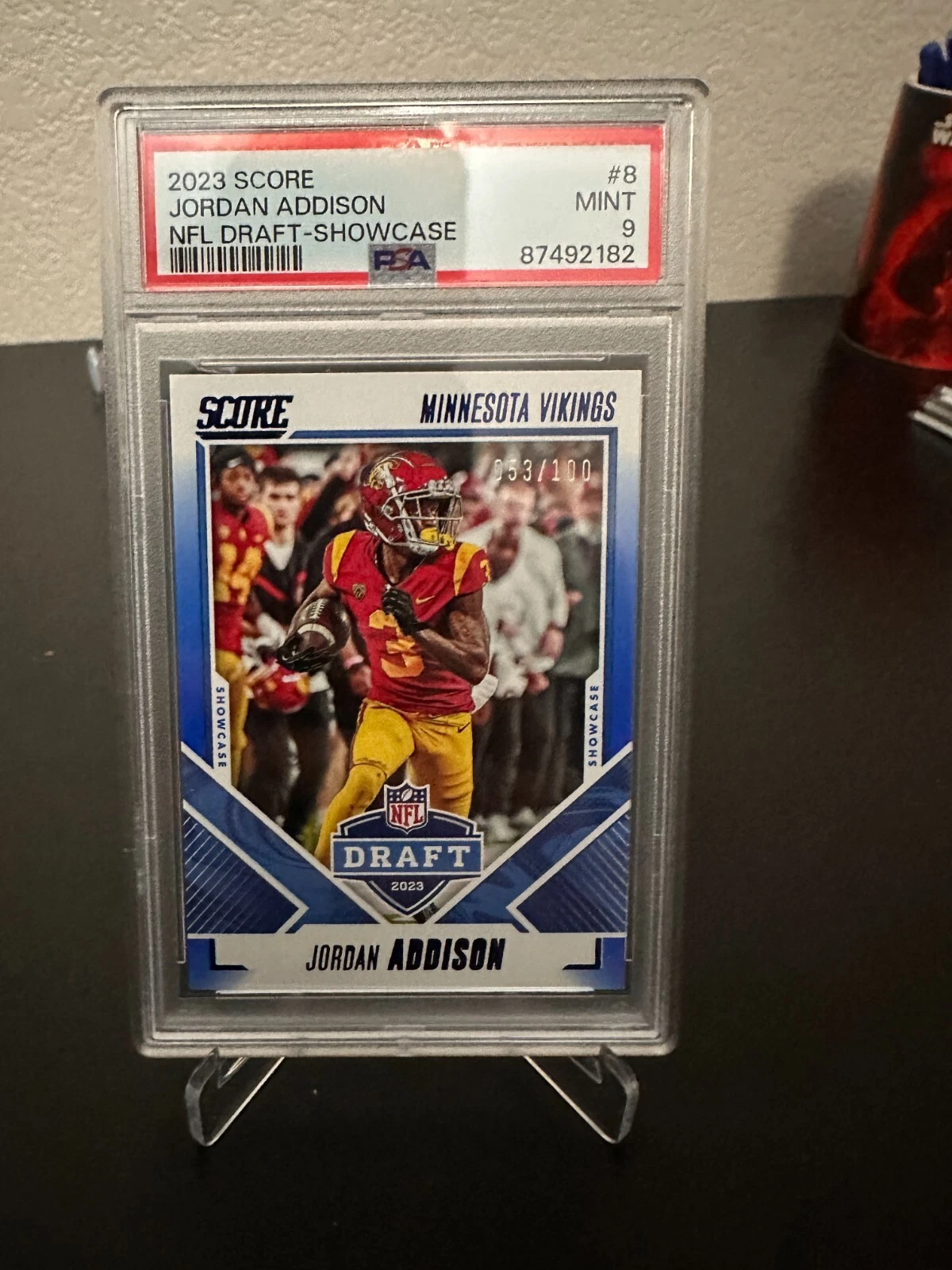 Jordan Addison Panini Score NFL Draft #8 Showcase