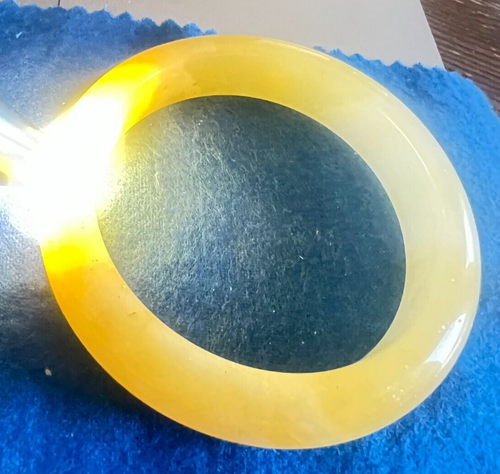Rare Peach Type A Jadeite 60mm Natural Bangle Myanmar Gemstone - Picture 10 of 12