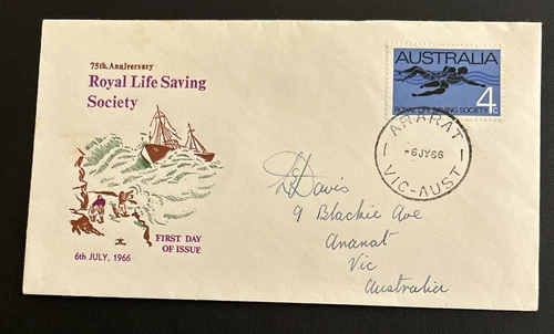 Australia FDC Royal 1966 75th Anniversary Royal Life Saving Society