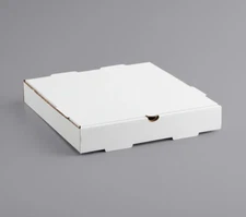 12" x 12" x 2" White Corrugated Plain Unprinted Pizza / Bakery Box (100/Bundle)