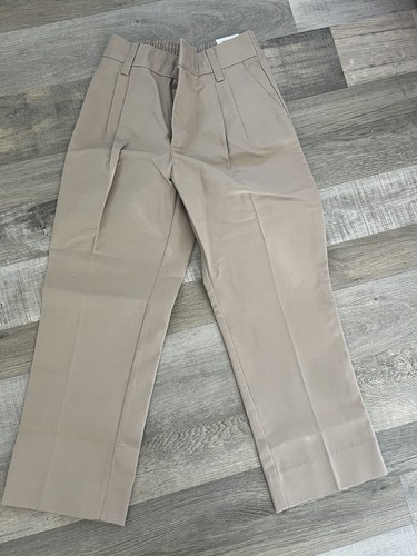 Tom Sawyer Tan Khaki Boys School Uniform Pants Size 12 Pleated Reg NWT - Picture 2 of 3