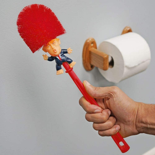 Fairly Odd Novelties Donald Trump Toilet Bowl Brush Make Toilets Clean Again Hol - Picture 7 of 12