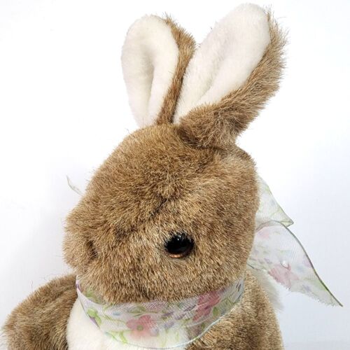 Vintage Eden Frederick Warner Bunny Rabbit Stuffed Animal Plush Floral Bow 9 inc - Picture 2 of 7