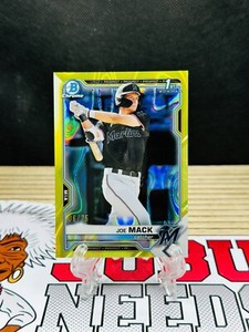 2021 Bowman Draft Chrome Yellow Lava Refractor #BDC-159 Joe Mack /75 (RC) Rookie