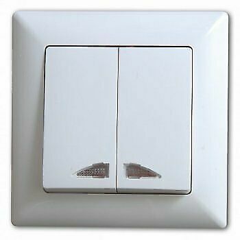 12x Gunsan Visage Schalter Steckdose Taster Sat TAE Jalousie Rahmen Dimmer wähle - Bild 24 von 40