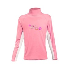 Tilos Kids Long Sleeve Rash Guard Children UV Protection Surf Swim Snorkel PINK