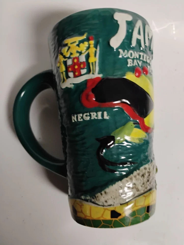 Jamaica Coffee Mug Ceramic Raised W Map. 7 Inch - Picture 6 of 6