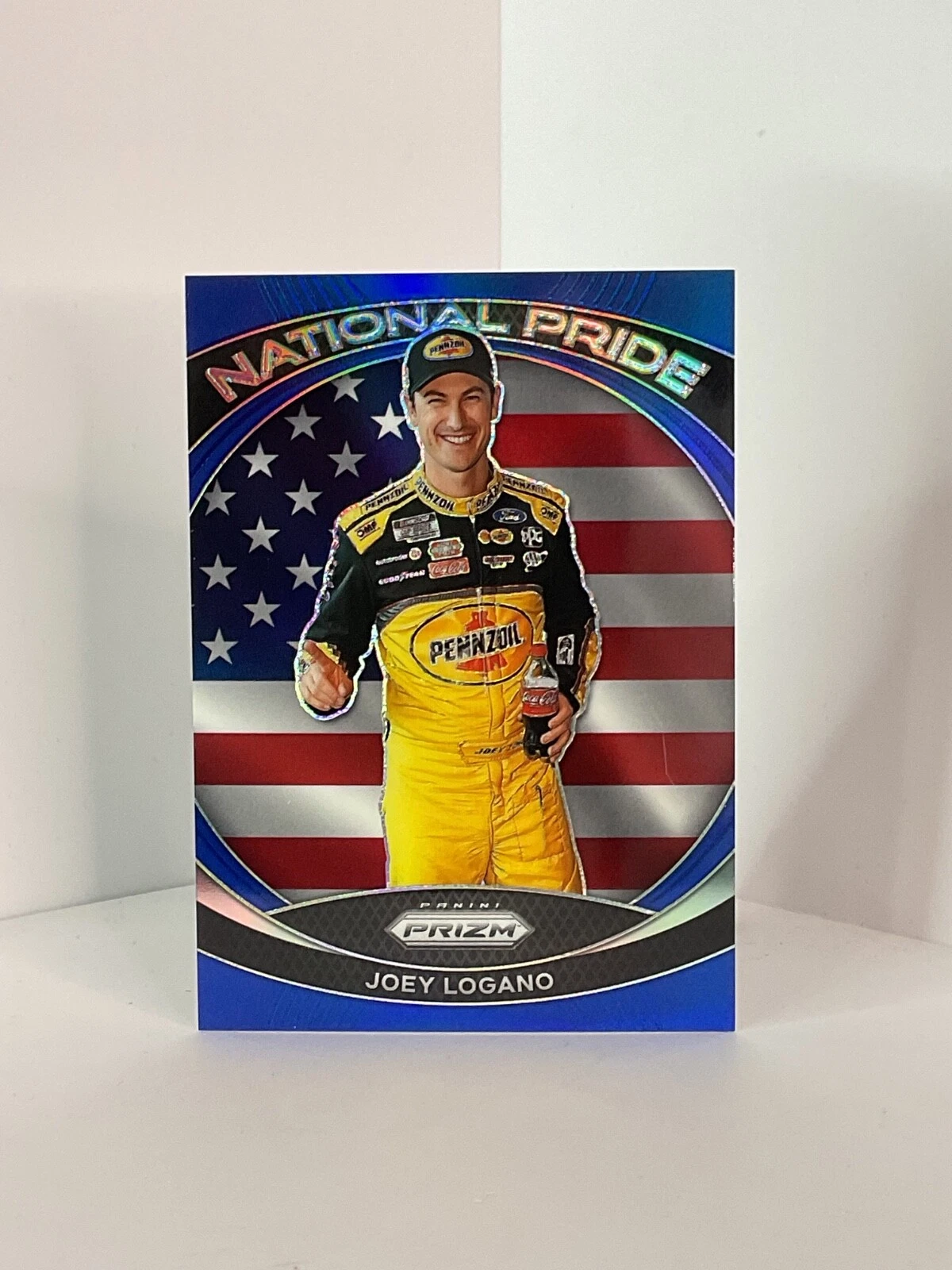 2024 Panini Prizm Nascar Joey Logano National Pride Blue Chrome #’d 32/49