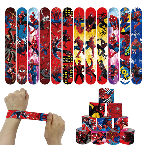 Spiderman Slap Bracelets Party Favors Birthday - Superhero Party Bag Fillers UK - Picture 11 of 16